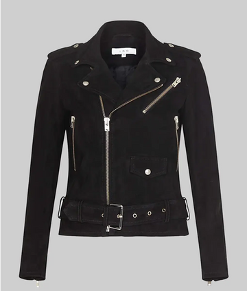 Christina Women’s Black Double Rider Leather Jacket