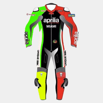 Aprilia Miami Motogp Motorbike Racing Leather Suit