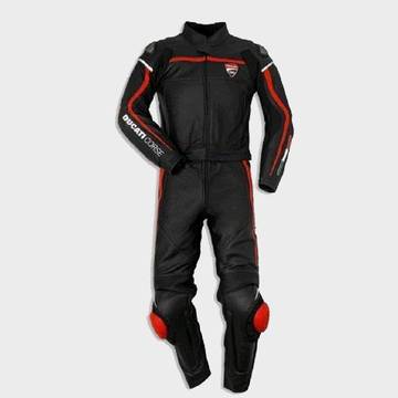 Ducati Black Motogp Motorbike Racing Leather Suit