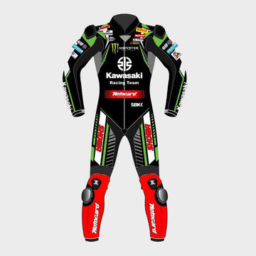 Leon Haslam Kawasaki 2019 WSBK Race Motorbike Leather Suit