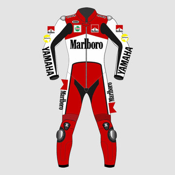 Marlboro John Kocinski Yamaha 1990 Motogp Motorbike Racing Leather Suit