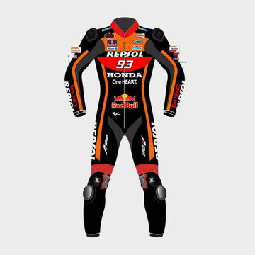 Marquez 93 Honda Repsol Black 2017 Motogp Motorbike Racing Leather Suit