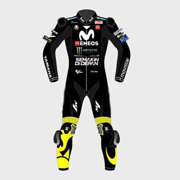 Valentino Rossi Movistar Yamaha 2018 Black Motogp Motorbike Racing Leather Suit