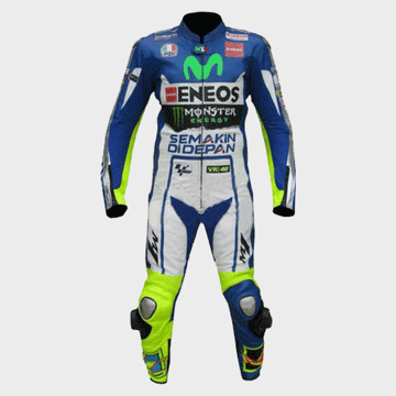 Yamaha Movistar Motogp Motorbike Racing Leather Suit