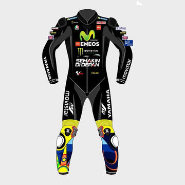 Yamaha Valentino Rossi 2017 Black Motogp Motorbike Racing Leather Suit