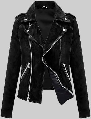 Ava Women’s Black Double Rider Leather Jacket