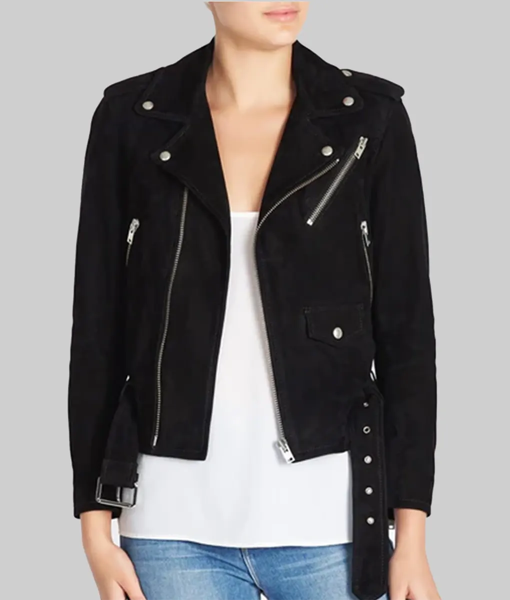 Christina Women’s Black Double Rider Leather Jacket