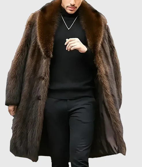 Dean Men’s Brown Faux Fur Coat