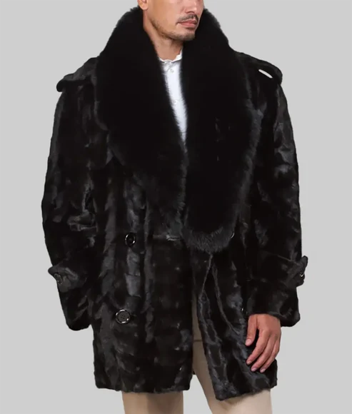 Dexter Men’s Black Mink Pea Coat
