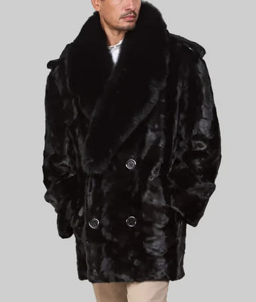 Dexter Men’s Black Mink Pea Coat