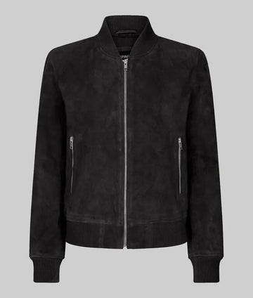 Emily Women’s Black Suede Leather Jacket