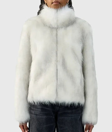Kelly Women’s White Faux Fur Coat