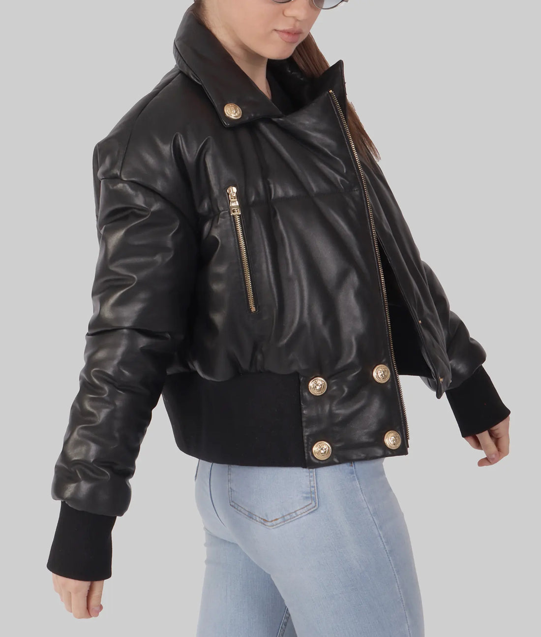 Mandy Womens Black Leather Jacket