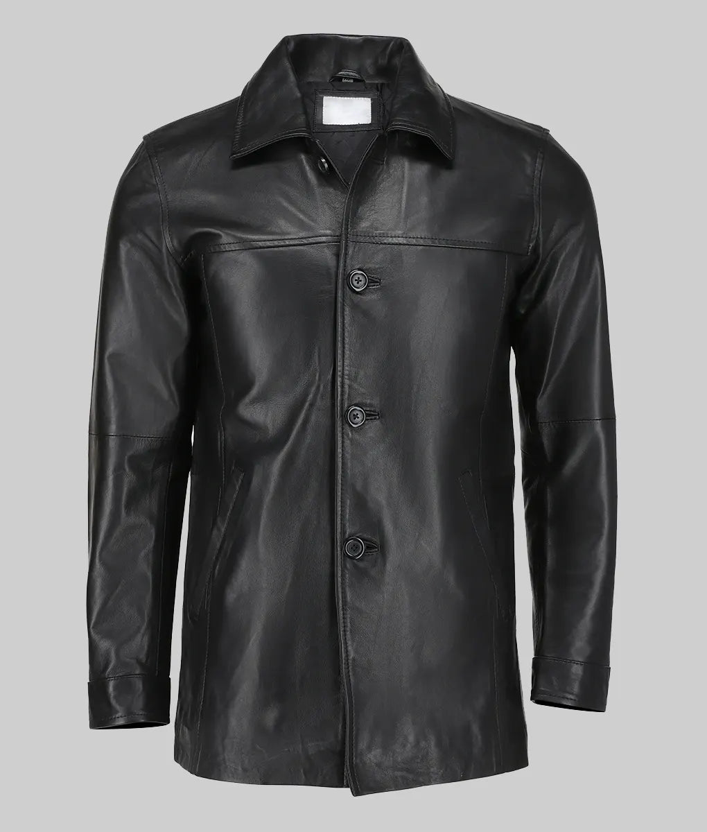 Paul Men’s Black Leather Coat