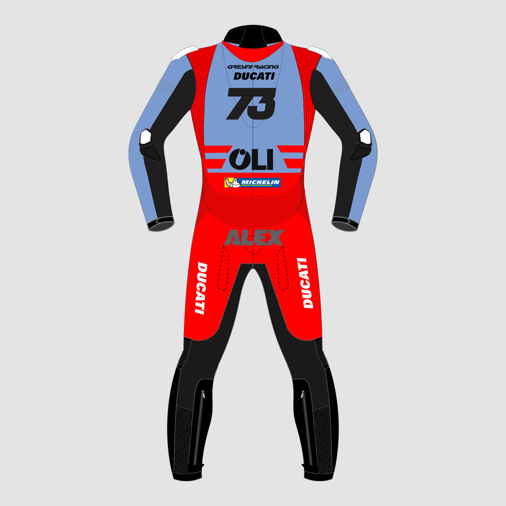 Alex Marquez 2023 Gresini Ducati Motogp Motorbike Racing Leather Suit