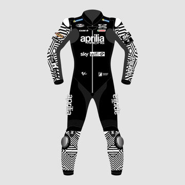 Aleix Espargaro Aprilia Black 2023 Motogp Motorbike Racing Leather Suit