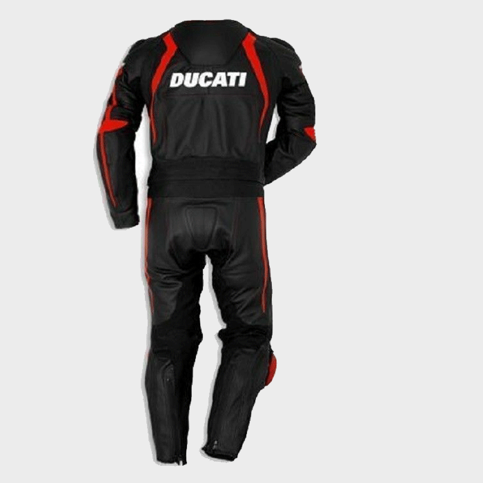Ducati Black Motogp Motorbike Racing Leather Suit