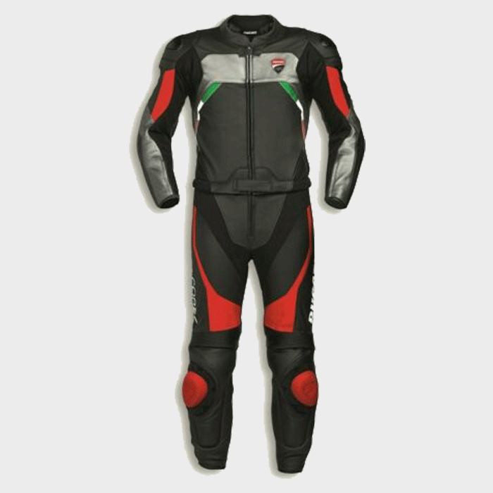 Ducati Black Motogp Motorbike Racing Leather Suit