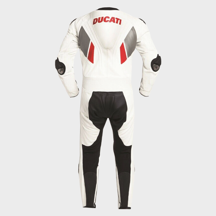 Ducati White Motogp Motorbike Racing Leather Suit