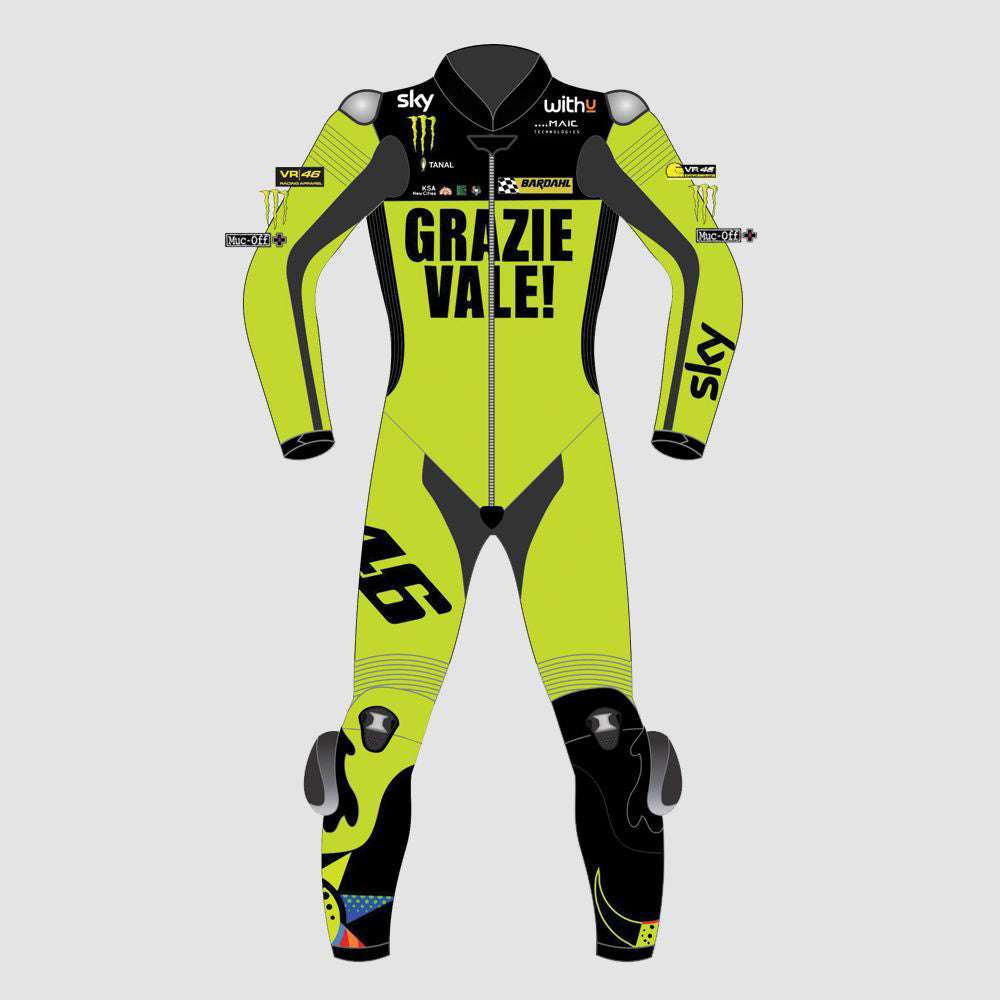 Grazie Vale 46 Valentino Rossi 2022 Motogp Motorbike Racing Leather Suit