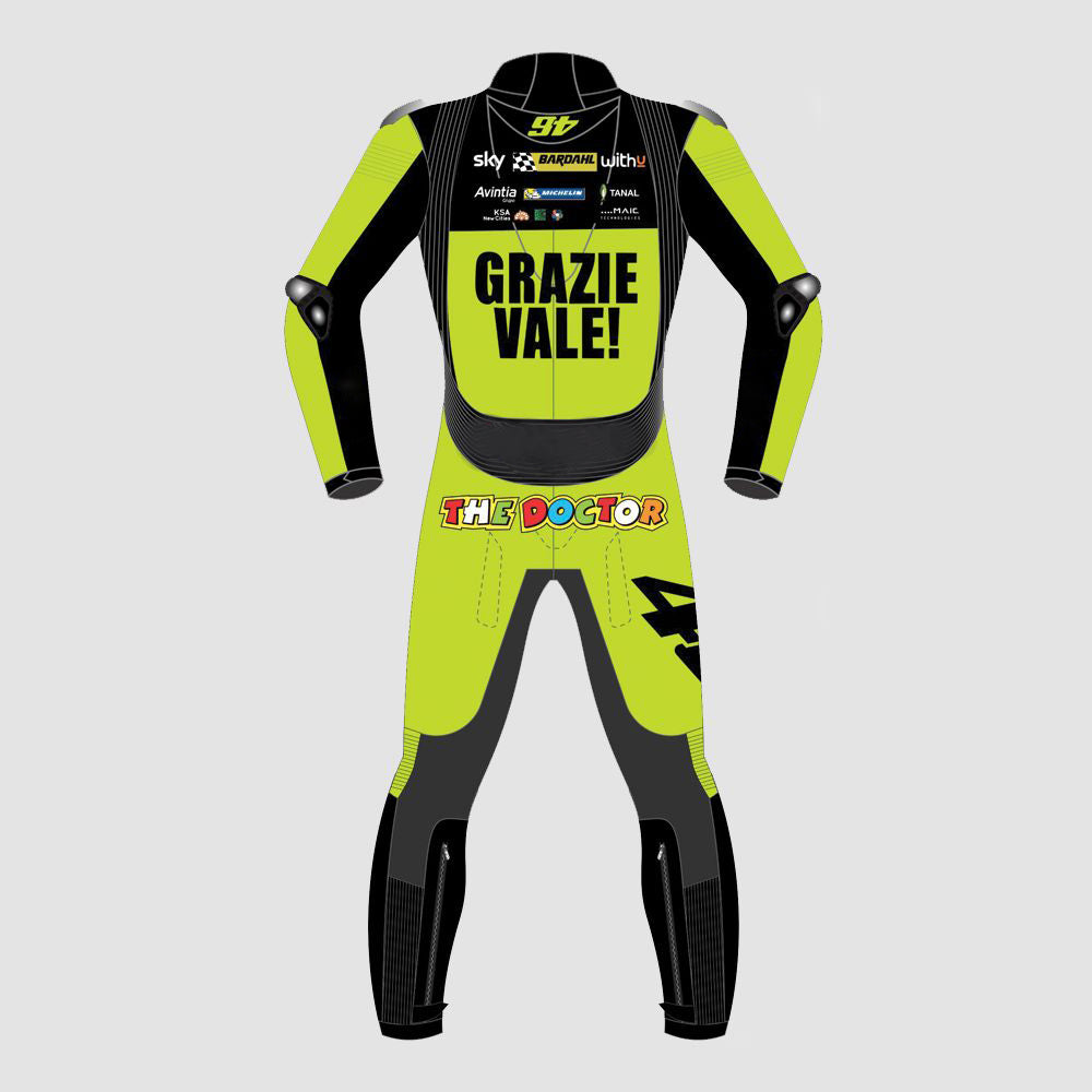 Grazie Vale 46 Valentino Rossi 2022 Motogp Motorbike Racing Leather Suit