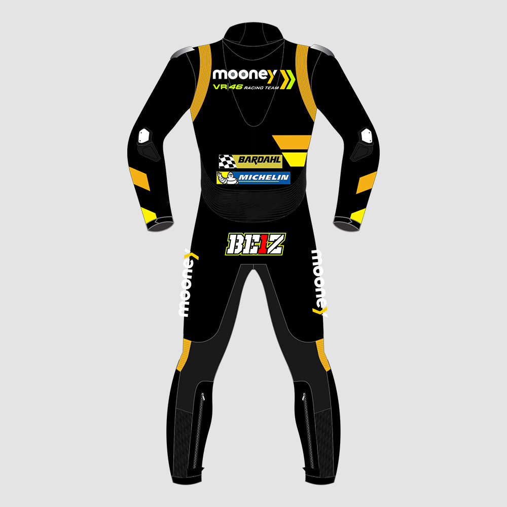 Marco Bezzecchi 2023 Mooney VR46 Motogp Motorbike Racing Leather Suit
