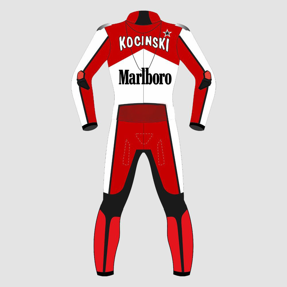 Marlboro John Kocinski Yamaha 1990 Motogp Motorbike Racing Leather Suit