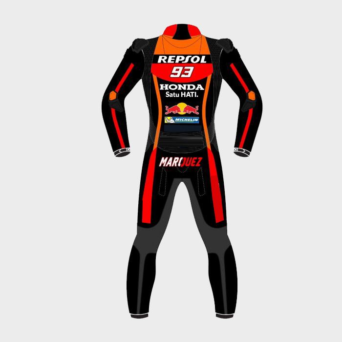 Marquez 93 Honda Repsol Black 2017 Motogp Motorbike Racing Leather Suit