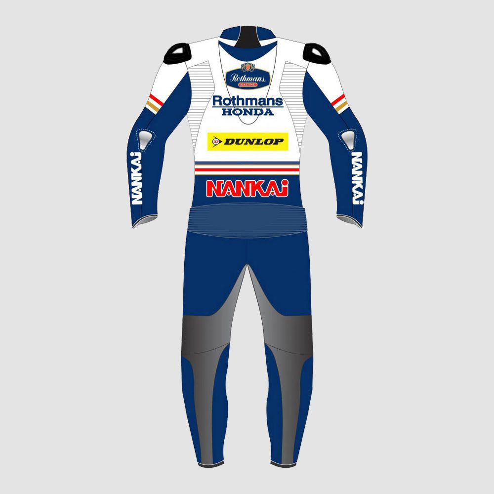 Rothmans Honda Motogp Motorbike Racing Leather Suit