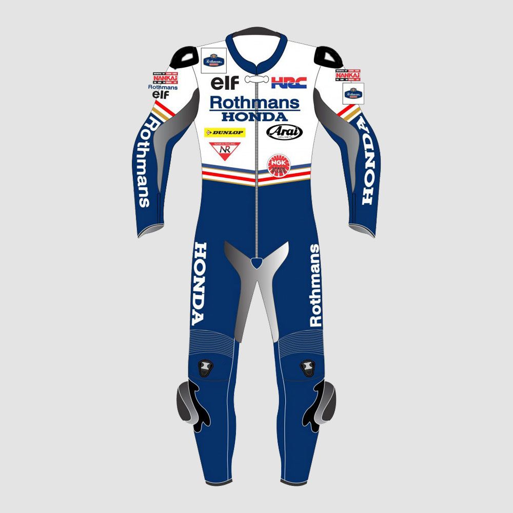 Rothmans Honda Motogp Motorbike Racing Leather Suit