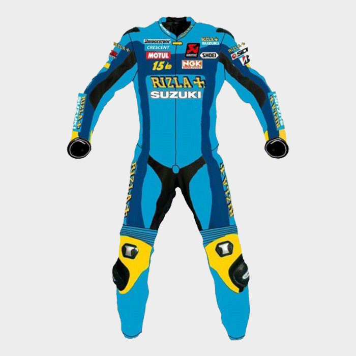 Suzuki Rizla Motogp Motorbike Racing Leather Suit