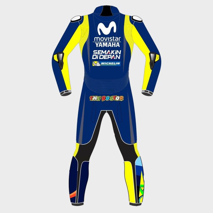 Valentino Rossi Yamaha Motogp Motorbike Racing Leather Suit