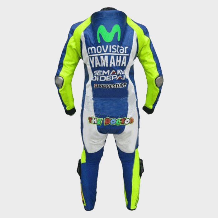 Yamaha Movistar Motogp Motorbike Racing Leather Suit