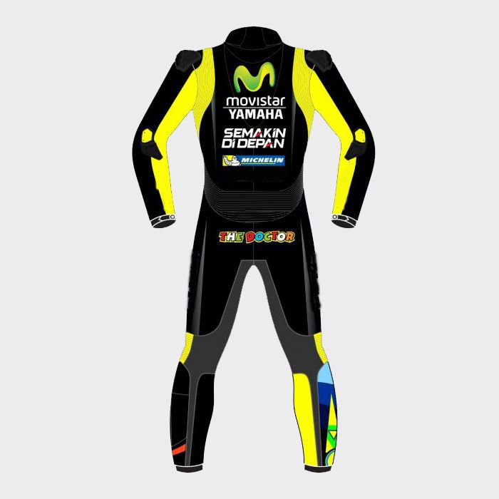 Yamaha Valentino Rossi 2017 Black Motogp Motorbike Racing Leather Suit